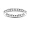 CZ Mirror Polished Rhodium Plated Sterling Silver Eternity Ring