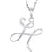 5-Stone Diamond Letter 'H' Initial 14k White Gold Pendant Necklace, 18" (.03 Cttw, GH, I1)