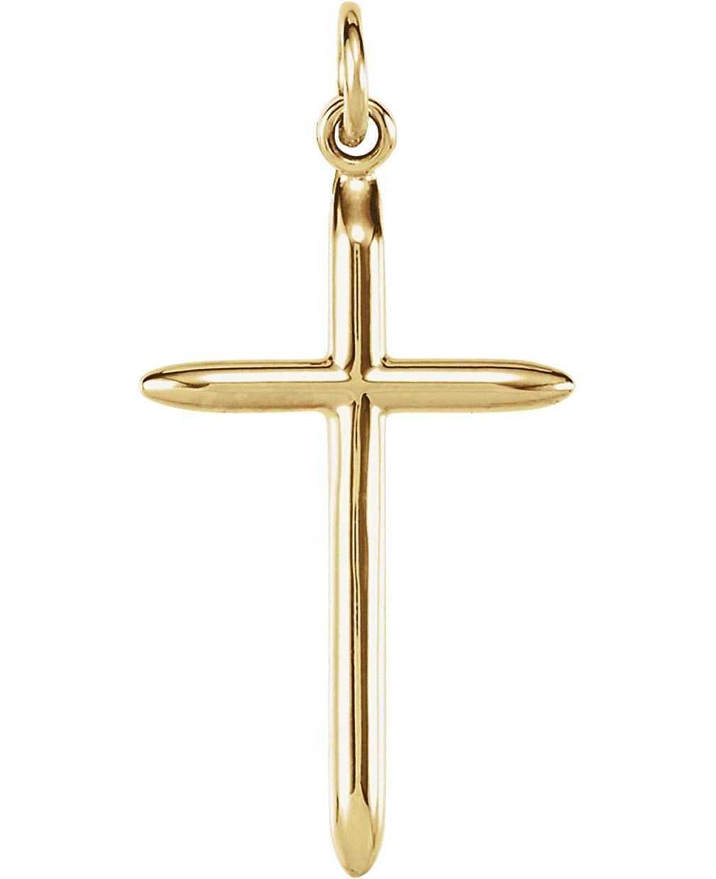 Suffering Cross 14k Yellow Gold Pendant