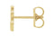 Initial Letter 'B' 14k Yellow Gold Stud Earring (Single Earring)