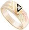 Men's 10k Yellow Gold .05 Ct Diamond 12k Rose and Green Black Hills Gold Wedding Ring Size 12.25