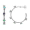 Missoma Multi-Gemstone Hoop Earrings, Sterling Silver (30mm)