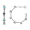 Missoma Multi-Gemstone Hoop Earrings, Sterling Silver (30mm)