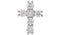 Diamond Cross Pendant, Rhodium-Plated 14k White Gold (1 Ctw, Color G-H, Clarity I1)