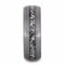 Crushed Bike Chain, White Stripe 6mm Comfort-Fit Brushed Titanium Wedding Band, Size 7.25