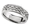 Celtic Design 7mm Comfort-Fit 14k White Gold Band, Size 11