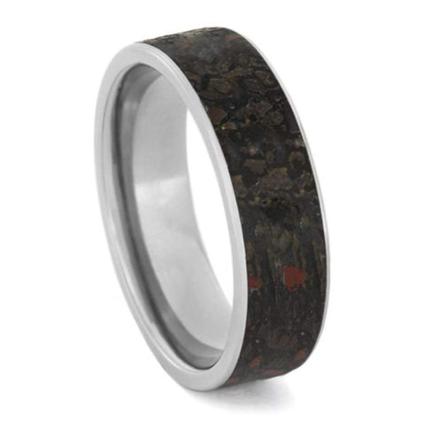 Dinosaur Bone 8mm Titanium Comfort-Fit Wedding Band