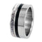 Deer Antler or Wood Stripes 10mm Comfort-Fit Interchangeable Titanium Ring, Size 12.25