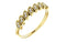 Slim-Profile Diamond Leaf Ring, 14k Yellow Gold (1/8 Ctw, Color GH, Clarity I1), Size 6.5