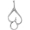 Freeform Pendant, Rhodium-Plated 14k White Gold