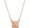 Diamond Pyramid 14k Rose Gold Pendant Necklace, 16" (.05 Cttw)