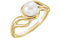 White Freshwater Cultured Pearl Ring, 14k Yellow Gold (7mm)