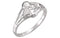 Angel with Dove Holy Ghost Rhodium Plate Sterling Silver Ring