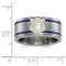 Edward Mirell Titanium Blue Anodized with SS Police Shield Tag 10mm Flat Band