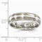 Silver Inlay Collection Brushed and Polished Titanium, Argentium Silver 6mm Band