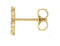 14k Yellow Gold Gold Diamond Letter 'B' Initial Stud Earring (Single Earring) (.10 Ctw, GH Color, I1 Clarity)