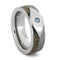 The Men's Jewelry Store Opal, Dinosaur Bone, Gibeon Meteorite 6mm Comfort-Fit Titanium Band