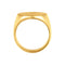 Men's 10k Yellow Gold 18mm Solid Back Round Signet Ring