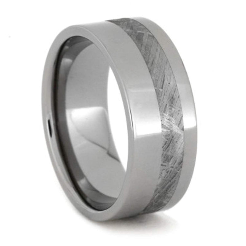 Gibeon Meteorite 9mm Comfort-Fit Polished Titanium Wedding Band