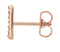 14k Rose Gold Diamond Letter 'N' Initial Stud Earring (Single Earring) (.07 Ctw, GH Color, I1 Clarity)