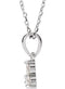 Diamond Three-Stone 14k White Gold Pendant Necklace, 18" (1/3 Cttw)