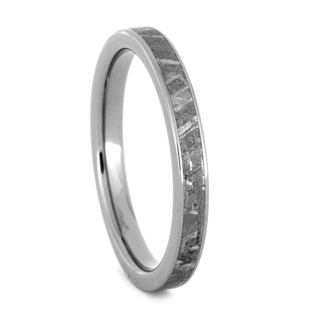 The Men's Jewelry Store (Unisex Jewelry) Gibeon Meteorite 3mm Comfort-Fit Titanium Band