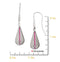 Radiance Collection Gray and Pink Anodized Titanium Pink Sapphire Teardrop Earrings