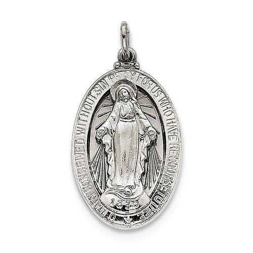 Sterling Silver Miraculous Medal (30X16MM)