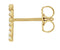 14k Yellow Gold Gold Diamond Letter 'F' Initial Stud Earring (Single Earring) (.05 Ctw, GH Color, I1 Clarity)