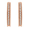 Diamond Milgrain Hoop Earrings, 14k Rose Gold (1/5 Ctw, Color H+, Clarity I1)