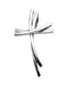 Modern Cross Rhodium-Plated 18K White Gold Pendant (29.00X16.50 MM)