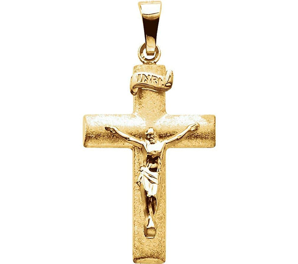 Crucifix Cross 14k Yellow Gold Pendant