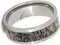 Deer Antler Inlay 8mm Comfort-Fit Titanium Band, Size 5.25