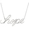 Diamond 'Hope' 14k White Gold Pendant Necklace, 16.8" (.08 Cttw)