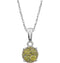 Yellow Diamond Pendant Necklace in 14k White Gold, 18" (1/5 Cttw)