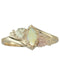 Ave 369 10k Yellow Gold .90 Ct Opal Cabochon Marquise Ring with 12k Green and Rose Black Hills Gold