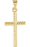 Rope Cross 14k Yellow Gold Pendant (32X20 MM)