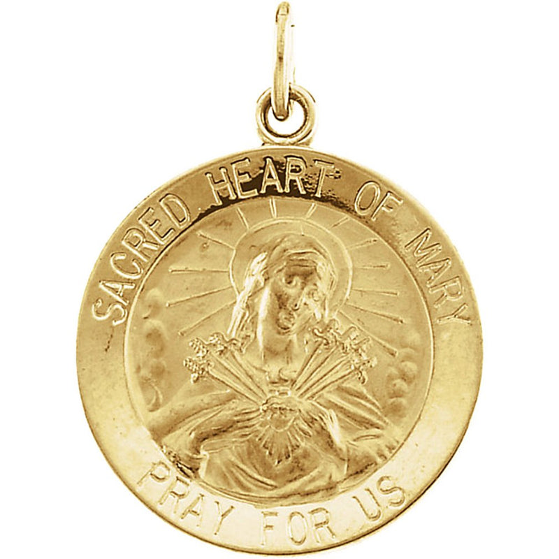 14k Yellow Gold Nino De Atocha Medal (15 MM)