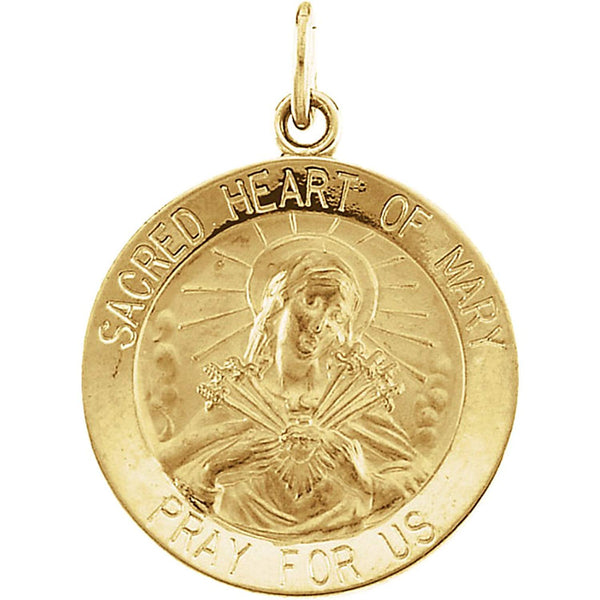 14k Yellow Gold Nino De Atocha Medal (15 MM)