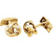 Love Knot High Polished 14k Yellow Gold Cuff Links, 14MM