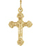 Child's Fleur-de-Lis Crucifix 14k Yellow Gold Pendant (14X9MM)