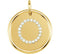 Diamond Initial "O" Round Pendant, 18k Yellow Gold-Plated Sterling Silver (0.1 Ctw, Color GH, Clarity I1)