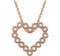 Diamond Heart 14k Rose Gold Pendant Necklace, 18" (1/8 Cttw)