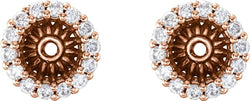 Diamond Cluster Earring Jackets, 14k Rose Gold (4.6 MM) (0.16 Ctw, G-H Color, I2 Clarity)