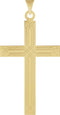 Enlightened Expressions Cross 14k Yellow Gold Pendant (22X14MM)