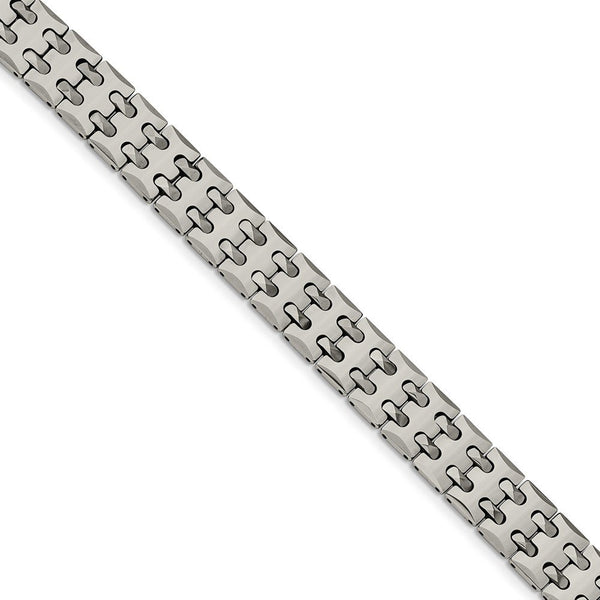 Men's Polished Tungsten Link Bracelet, 8.5"