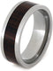 Cocobolo Wood Inlay 8mm Comfort-Fit Titanium Wedding Band, Size 10.75