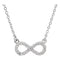 Diamond Infinity Platinum Pendant Necklace, 16.5" (1/8 Cttw)