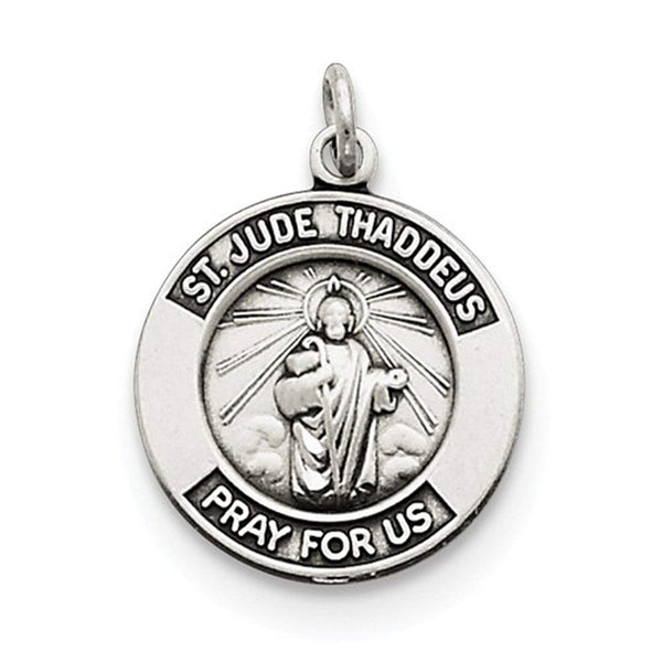 Sterling Silver St. Jude Thaddeus Medal (20X15MM)