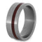 Matte Titanium 8mm Comfort-Fit Bloodwood Band